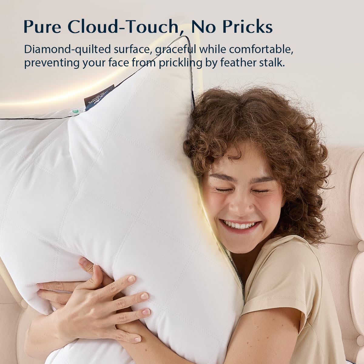 Pacific Coast Premium Goose Feather & Down Bed Pillows Standard Size 1-Pack, Hotel Quality Collection, Medium Support for Side & Back Sleepers