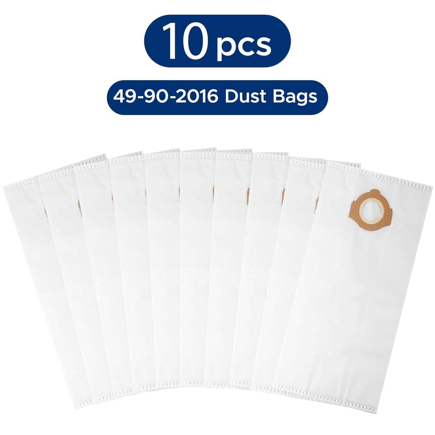 49-90-2016 Fleece Dust Bags for Milwaukee 0960-20, 0960-21 M12 FUEL 1.6 Gallon Wet/Dry Vacuum & 0970-20 M18 FUEL 2.5 Gallon Wet/Dry Vacuum, Fleece Dust Bags for M12 Fuel and M18 Fuel Vacuum-10pcs