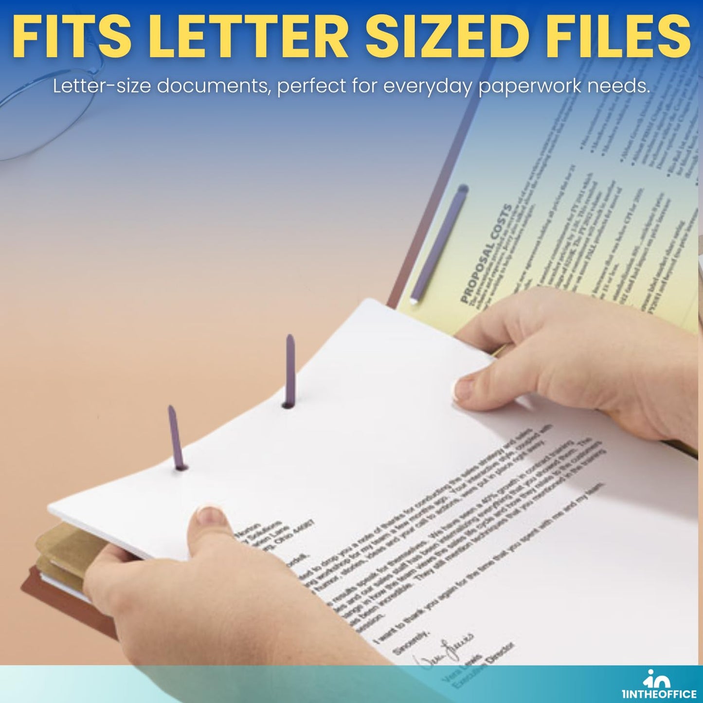 1InTheOffice Classification Folders 2 Dividers Letter Size, Brick Red Pressboard Classification Folders, Letter Size, 2.5 Extension, 20 Pack