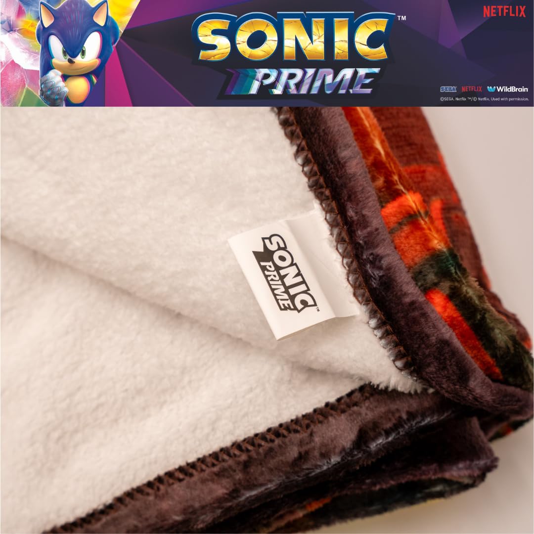 Sonic The Hedgehog Prime Anime Bedding Super Soft Silk Touch Throw, 46 in x 60 in, (Officially Licensed Product)