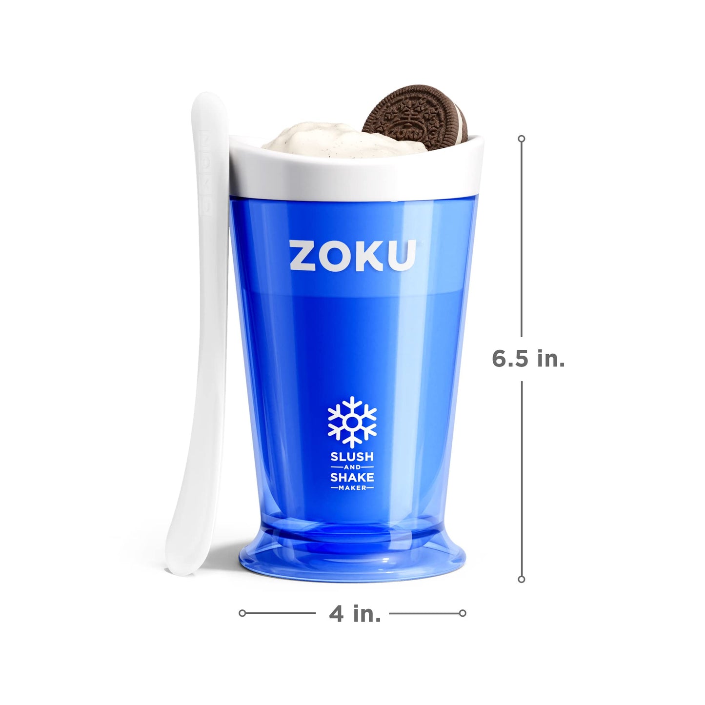 ZOKU Original Slush and Shake Maker, Slushy Cup 3 Pack for Quick Frozen Homemade Single-Serving Slushies, Fruit Smoothies, and Milkshakes in Minutes, Blue/Red/Green Set of 3