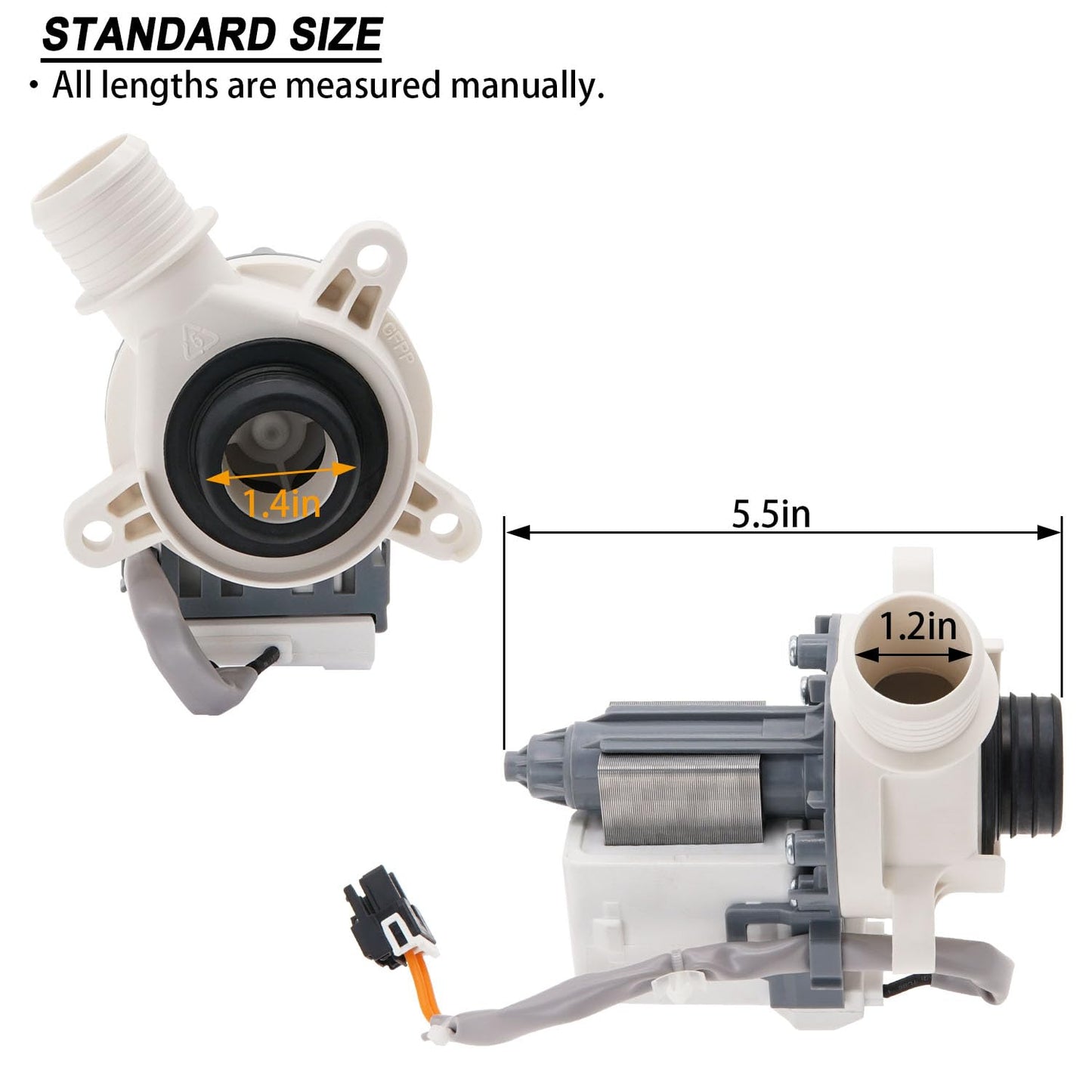 Washer Drain Pump by SupHomie - Compatible with GE GTW680BSJ3WS GTW680BSJ4WS GTW680BSJ5WS GTW680BSJ6WS GTW685BPL1DG GTW685BSL0WS GTW685BSL1WS Washing Machine