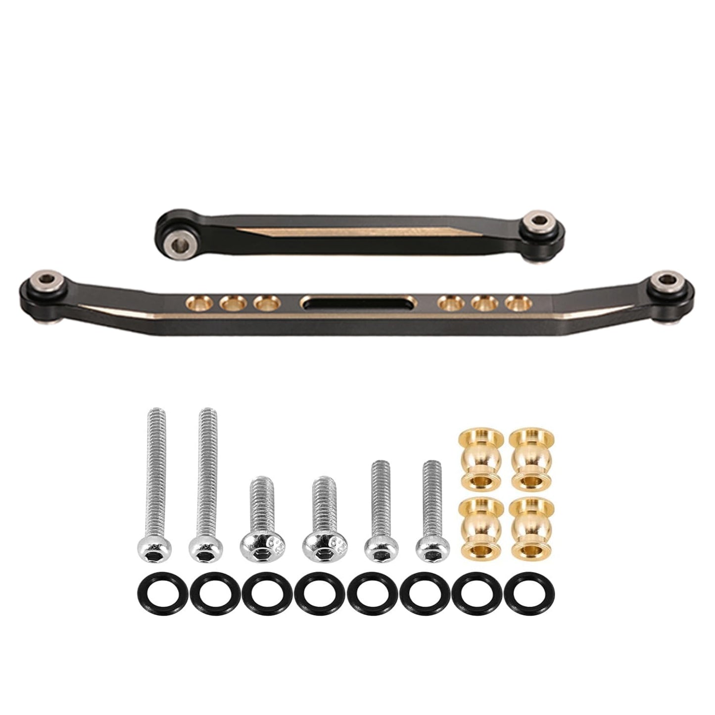 1/18 RC Redcat Ascent-18 Brass Upgrade Kit –Brass Skid Plate, Steering Knuckle, Outer Portal Housing, Diff Cover, Servo Mount, Brass Chassis Links, Steering Link, and Stainless Steel Drive Shafts