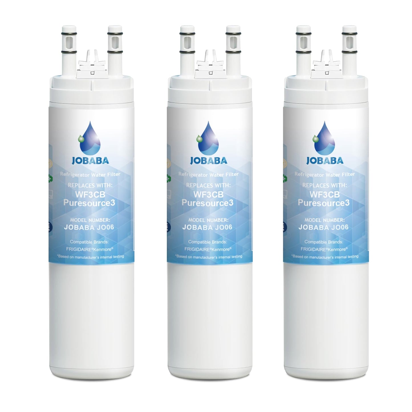 WF3CB Water Filter Replacement - Compatible with Frigidaire WF3CB, PureSource 3, 706465, 242086201, 242069601, PS3412266, AP4567491 Water Filter Replacement, Height 9 Inches, 3 Pack