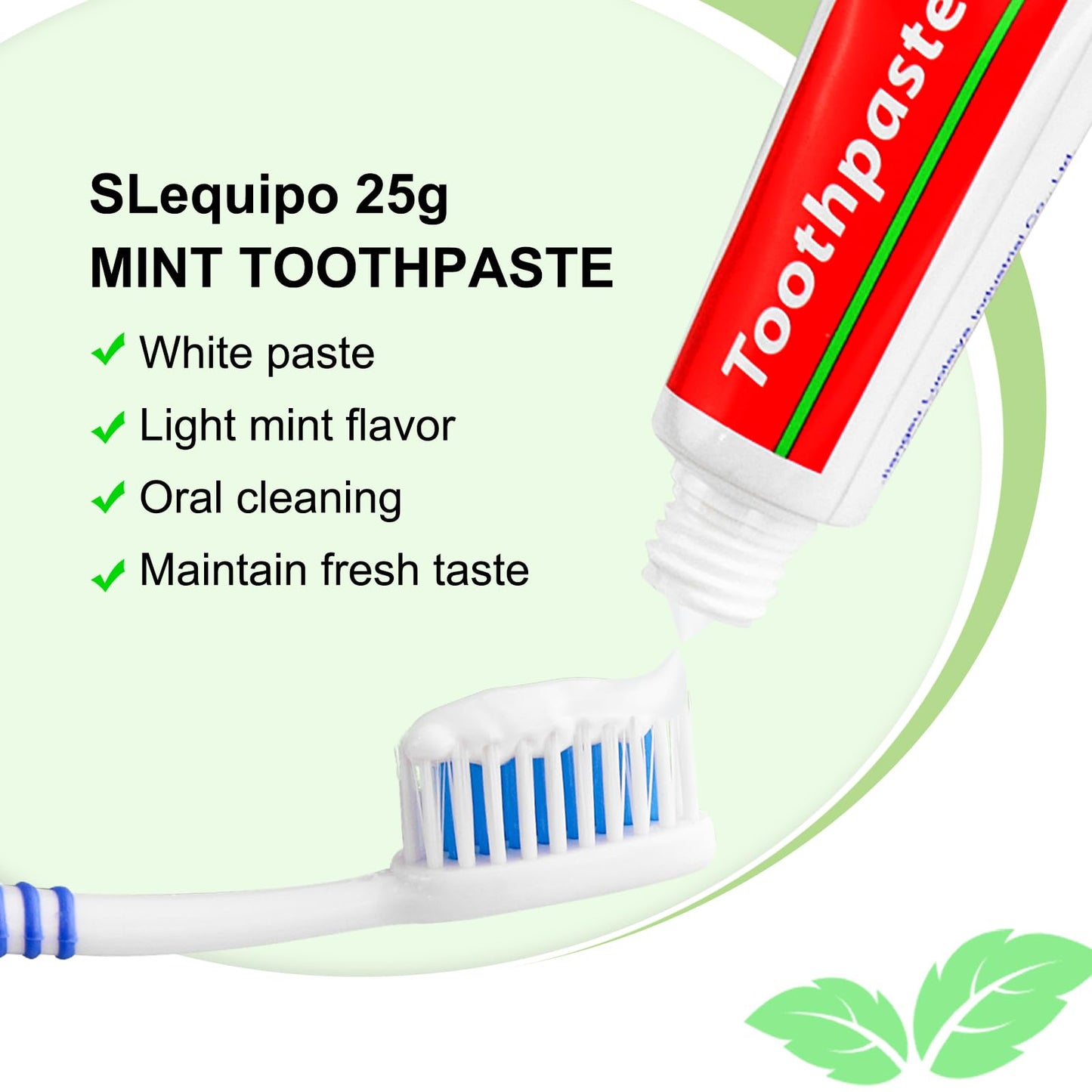 100 pcs Travel Size Toothpaste Bulk, 0.88oz/25 Grams Small Toothpaste Travel Size Bulk 4x1.4 inches Mint Mini Disposable Toothpastes for Hotel,Guests,Homeless,Charity
