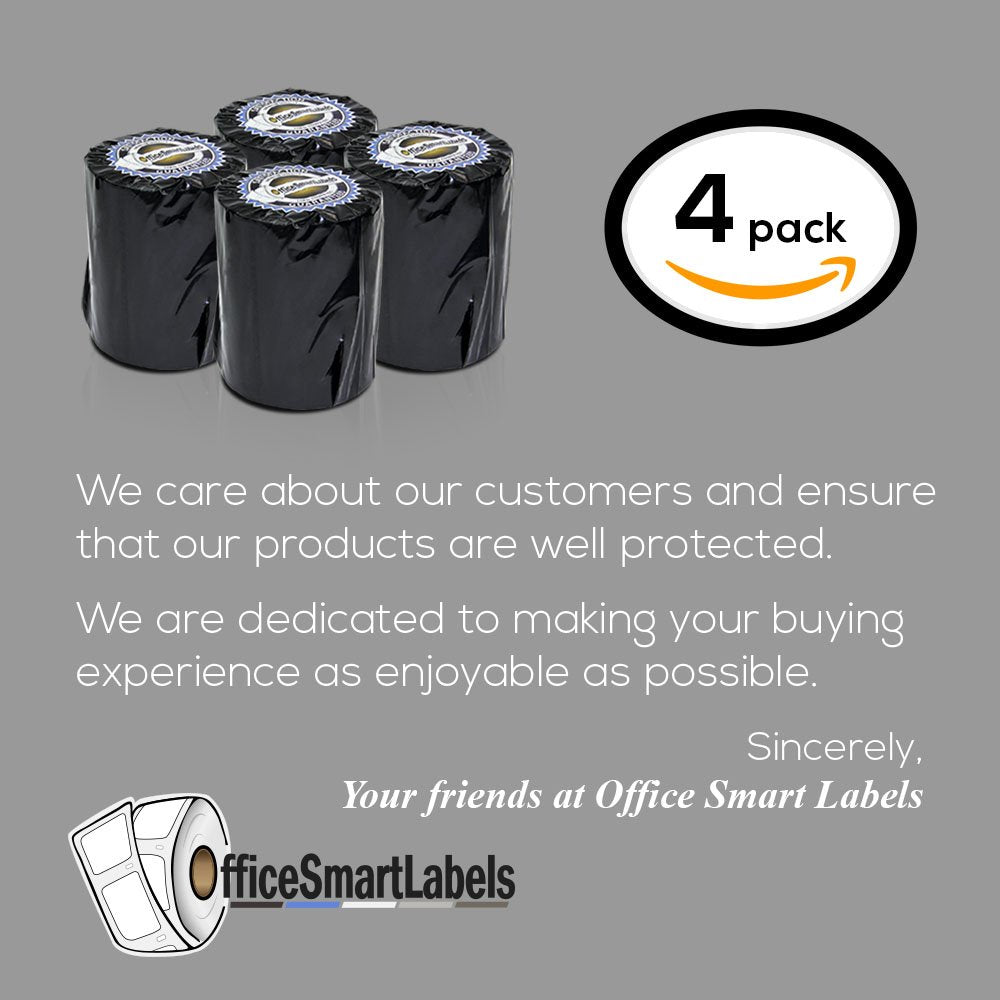 OfficeSmartLabels - 4 x 6 inch 4XL Internet Postage Shipping Labels, Compatible with 1744907 (4 Rolls / 220 Labels Per Roll)