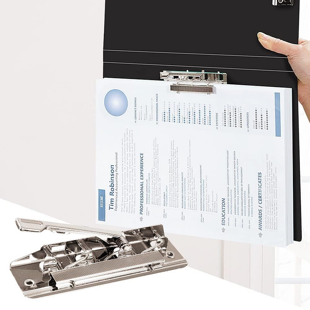 8 Pack A4 Double Strong Clips File Folder Report Cover, Punchless Binder, Clamp Binder Without Rings Office Project Folder,Documents File Folder, for Letter Size or A4 Size, 200 Sheet Capacity