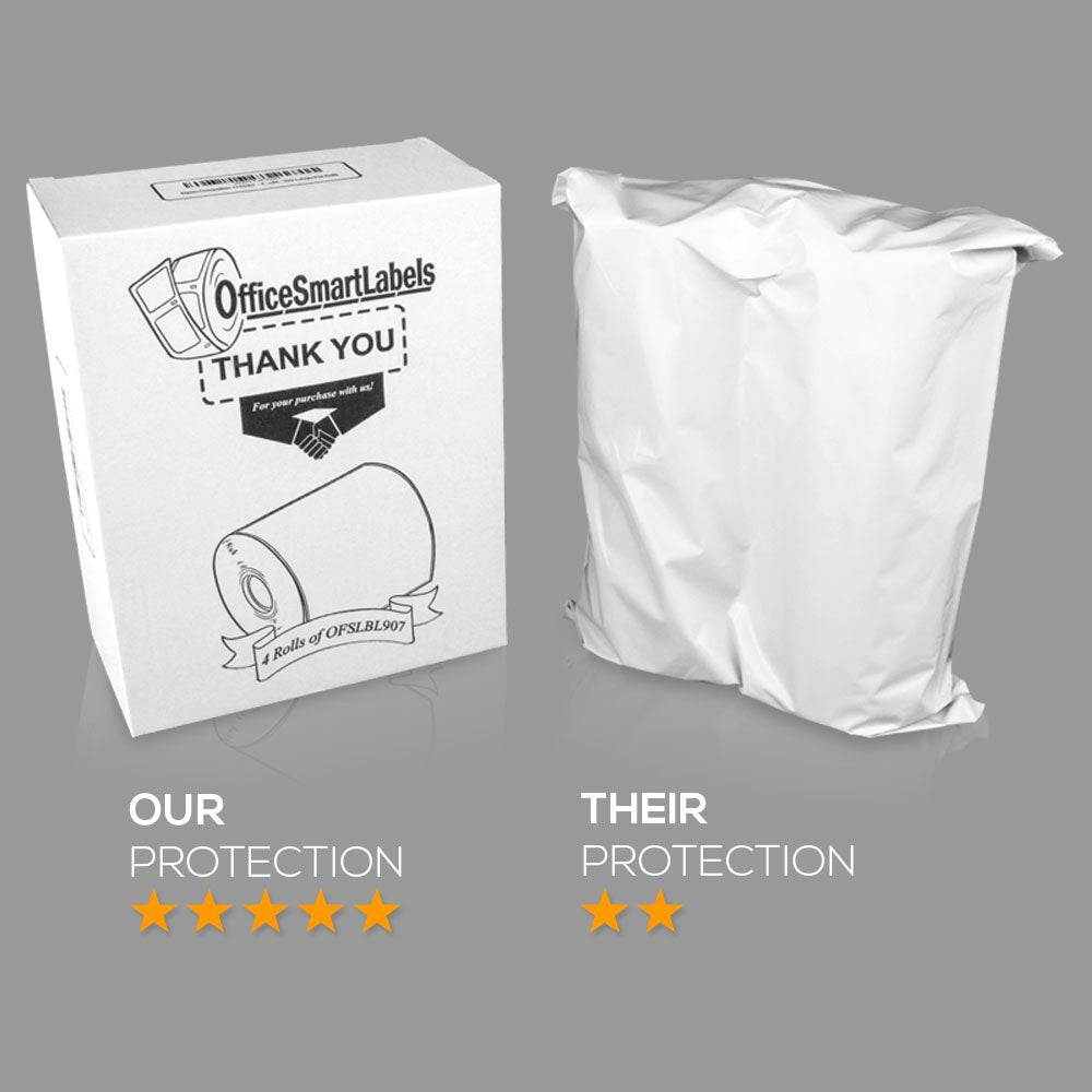 OfficeSmartLabels - 4 x 6 inch 4XL Internet Postage Shipping Labels, Compatible with 1744907 (4 Rolls / 220 Labels Per Roll)