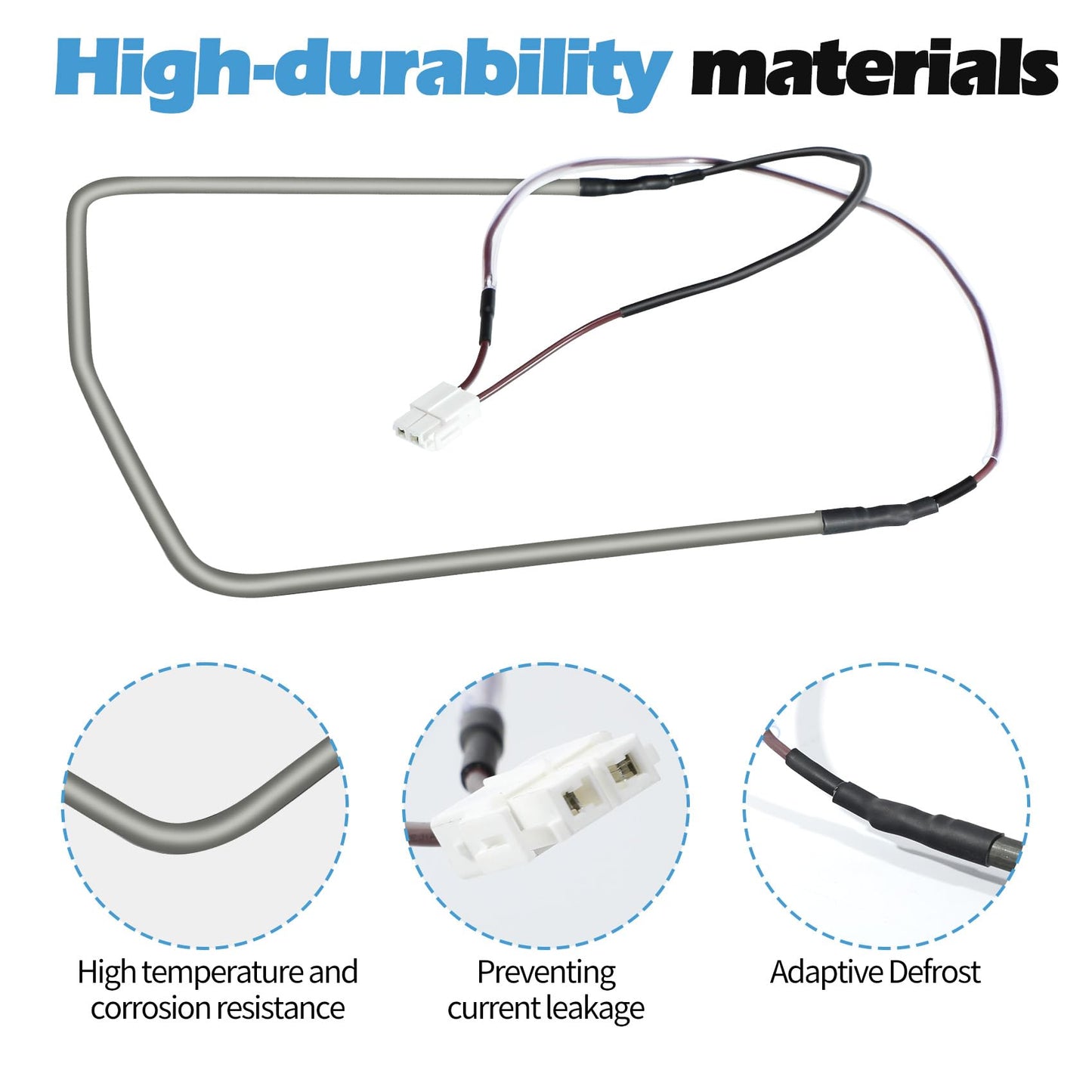 WR02X12603 Refrigerator Defrost Heater Assembly Compatible With GE Heavy DUTY GFSS6KKXASS DFSF9VKBABB, 1476453 Fridge Defrost Heater Metal Sheath Replace AH2322740 EA2322740 PS2322740 AP4345195