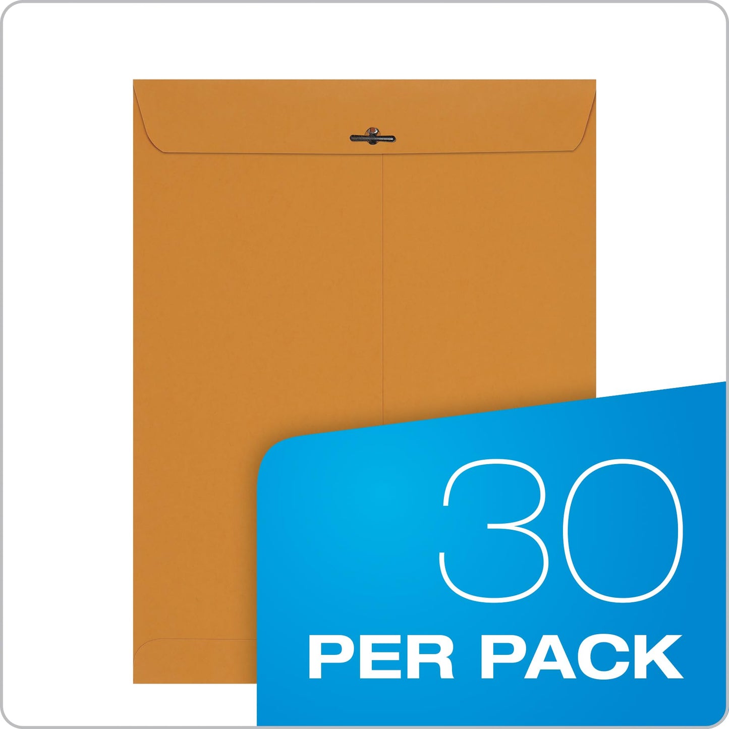 Columbian 10 x 13 Clasp Envelopes, Gummed, 28 lb Brown Kraft, for Mailing Flat Letter Size Documents or Photos, Bulk Pack, 30 Per Pack (COLO405)