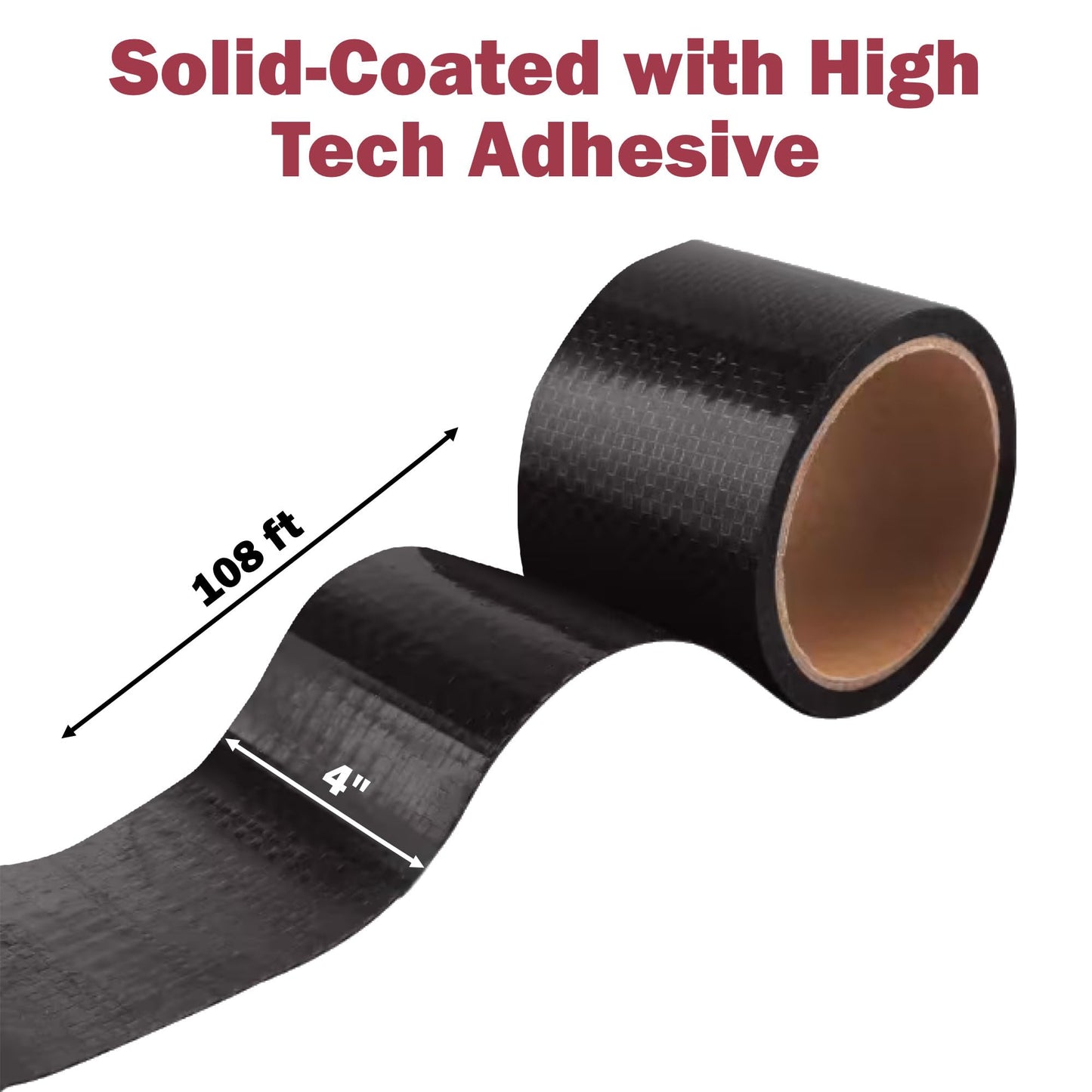 Lumintrail Flex Mend Mobile Home RV Underbelly Pan Bottom Board Repair Tape | 4" x 108' | Permanent Adhesive Patch Repair for Mobile Homes, RV, Vapor Barrier | with a Keychain Light