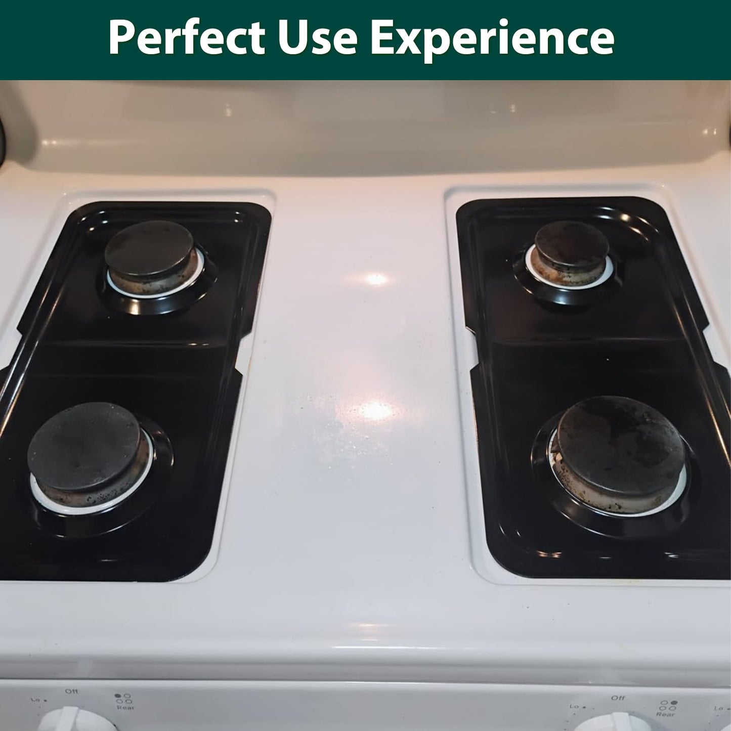 Upgraded Stainless Steel WB34K10009 WB34K10010 Drip Pans Stove Replacement Parts for GE Spectra Rectangle Oven Double Burner Drip Pan Stovetop Bowls Black GE Gas Range Cooktop Burner Catch Pans 2 Pcs