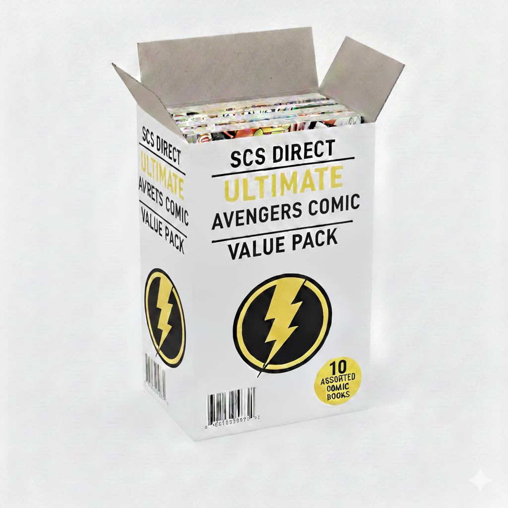 Marvel Avengers Comic Book Value Gift Set - 10 Different Avengers ONLY Issues- Kid/Adult Friendly w No Inappropriate Fillers- Birthday Holiday for Any Captain America, Thor, Iron Man Superhero Fan