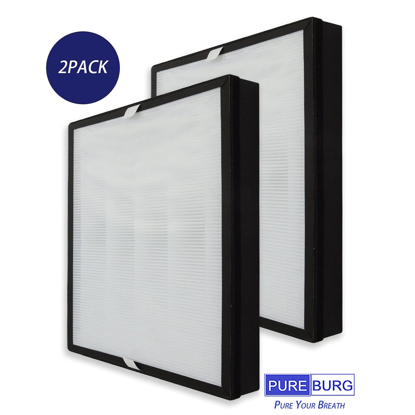 PUREBURG Replacement Filters Compatible with Air Choice AP-528 Air Purifier, Pack of 2, H13 True HEPA Pre-Filter Air Clean Dust Odor Reduction Pet-hair
