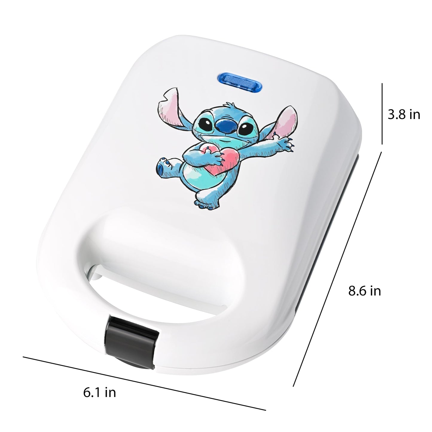 Select Brands Disney Lilo & Stitch Cake Pop Maker - Ceramic Nonstick Cooking Plates - Includes Maker and 25 Sticks - Gifts for Disney Lovers - Makes 4 Stitch Cake Pops