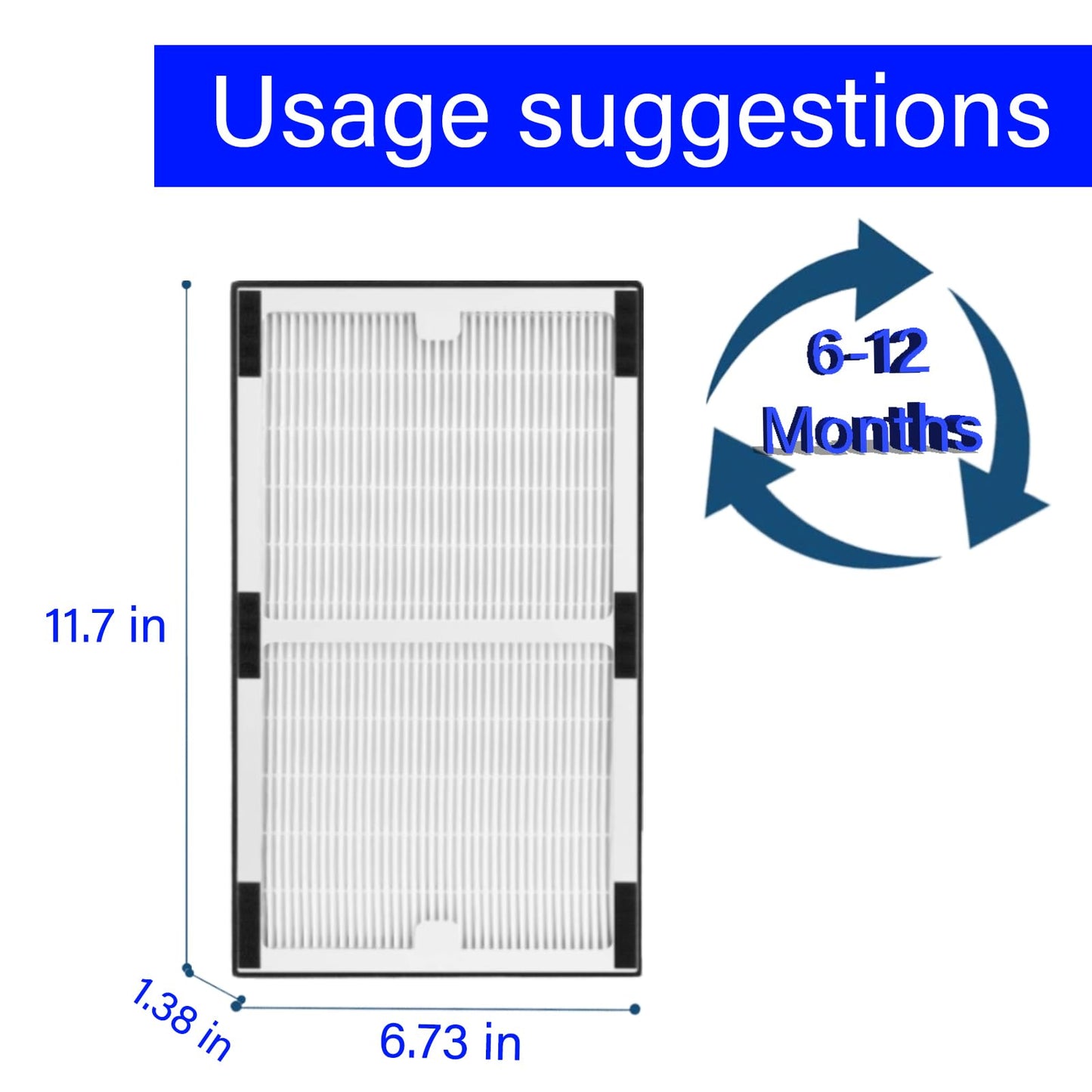4 Pack IAF-H-100C Replacement Filter for Idylis IAP-10-200 IAP-10-280 Air Purifiers, Model # IAF-H-100C