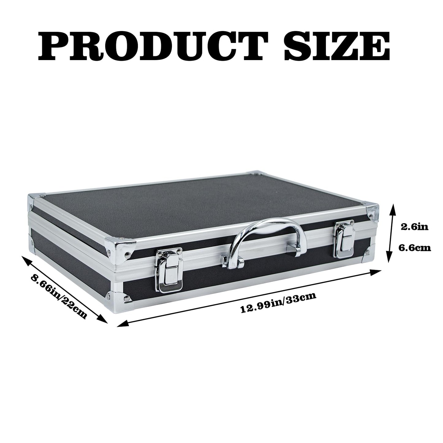 Dnoifne Aluminum Alloy Coin Storage Box with 60 Holders, Fits 6 Sizes (20/25/27/30/38/46 mm), Portable Coin Organizer Case with Foam Inserts & Gaskets, Durable Travel Coin Collection Carrying Case