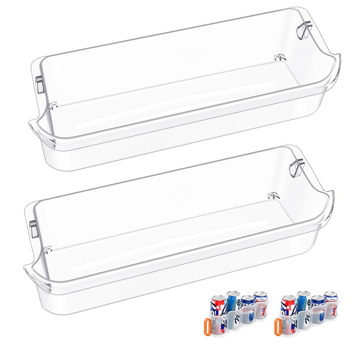 [2 PACK] 241505301 Refrigerator Door Bin Compatible with Frigidaire Gallery Door Shelf 241505300 Frigidaire Door Shelf Replacement PS976745 240430319 FGSC2335TFB FFSC2323TSA FFSC2323TS0 Door Bin