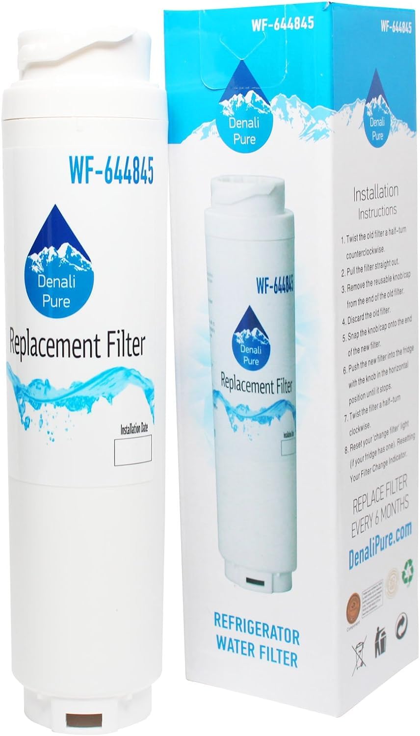 3-Pack Replacement for Bosch B22CS30SNS-01 Refrigerator Water Filter - Compatible with Bosch ULTRACLARITY, 644845 Fridge Water Filter Cartridge