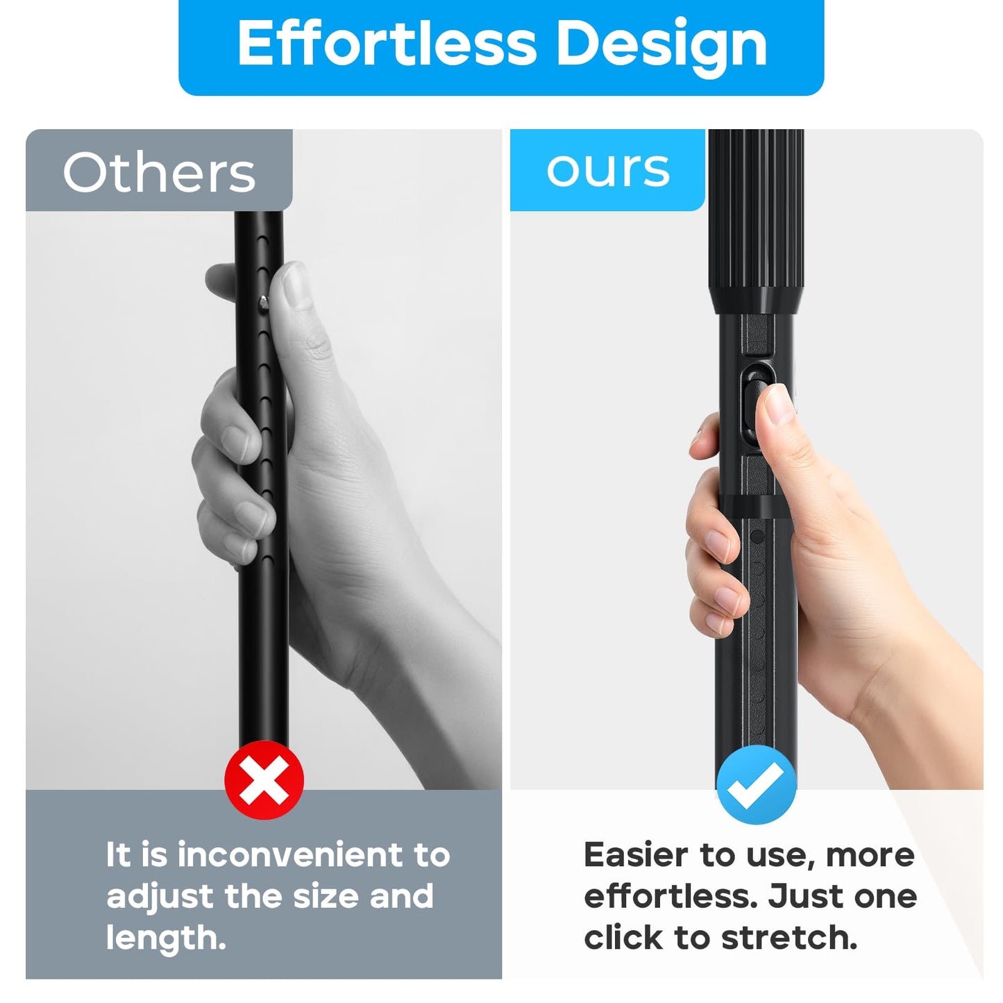 ZipGlo Tension Curtain Rod Black Shower Rod 40-166IN Extra Long Curtain Rods No Drilling Adjustable Tension Rods for Window Shower or Bathroom Outdoor Patio Diameter 1.26In