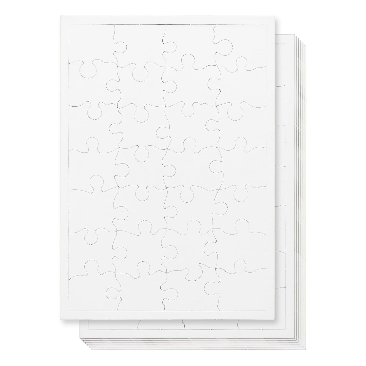 100 Blank Jigsaw Puzzles – 5.5 x 8 Inch, 28 Pieces Each – Hygloss DYI Party invites, Perfect for Decorating, Kids' Activities, Arts & Crafts or Party Favors - Puzzle Pieces to Draw On for Crafts
