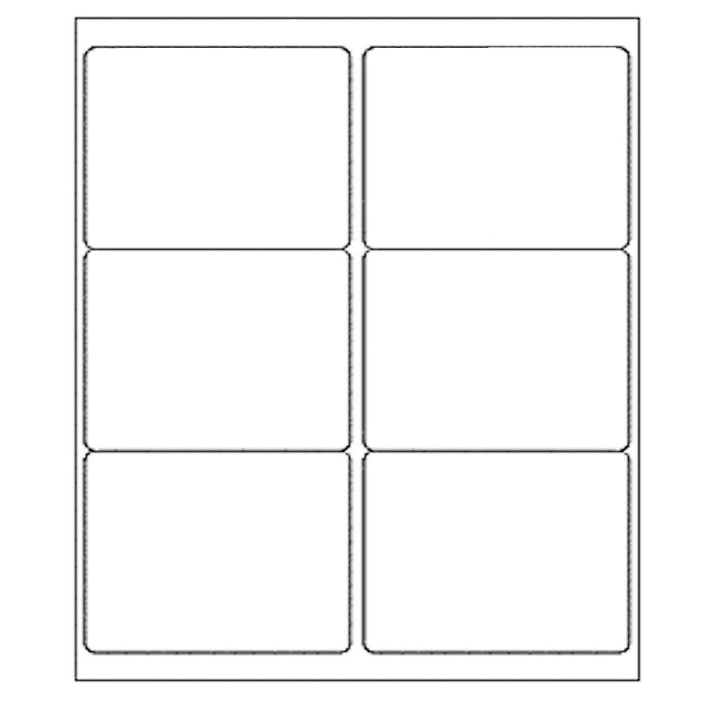 9527 Product 6 up 3-1/3" x 4" Sticker Labels Shipping Address Labels for Laser/Inkjet Printer, 500 Sheets, Total 3000 Labels