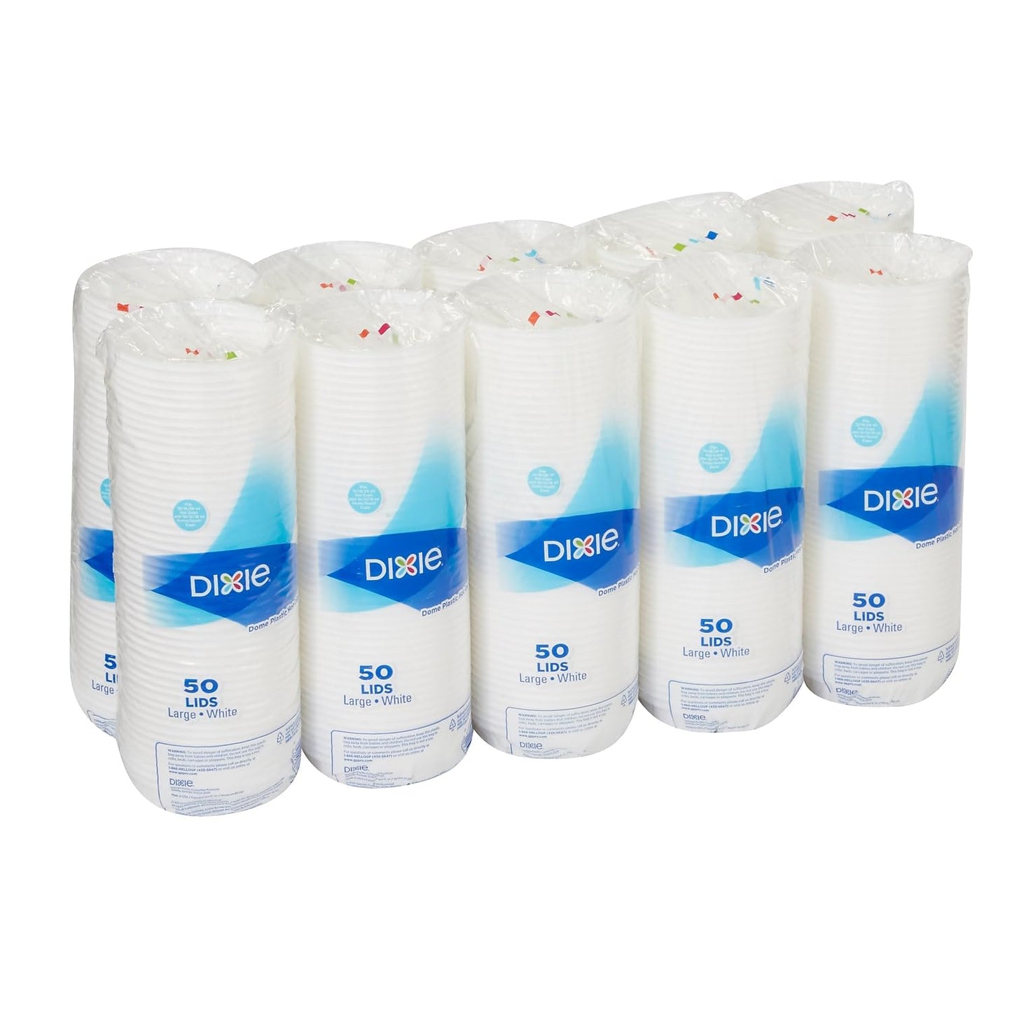 Dixie 9542500DXCT Dome Lids, f/PecfecTouch Cup 12/16 oz., 10PK/CT, WE