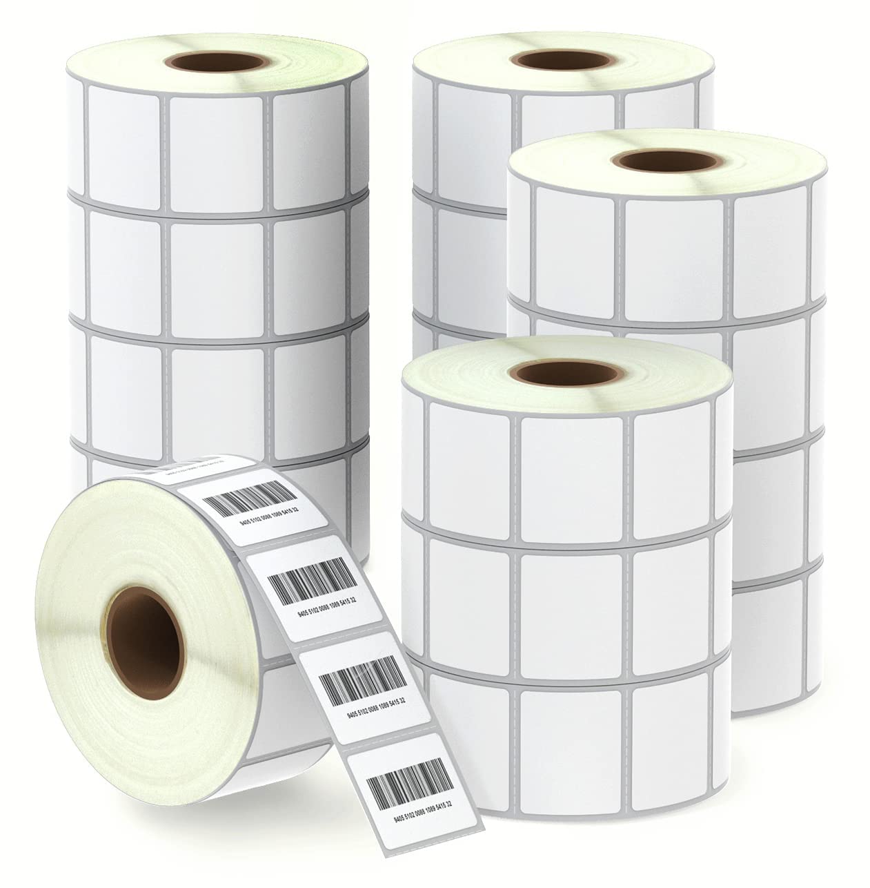 BETCKEY - 1.25" x 1" (32 mm x 25 mm) UPC Barcode & Address Labels Compatible with Zebra & More Label Printer,Premium Adhesive & Perforated [16 Rolls, 22080 Labels]