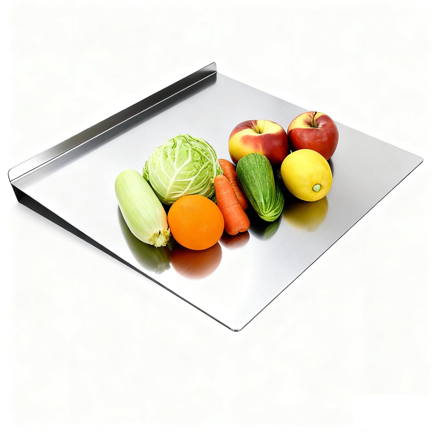 Stainless Steel Cutting Boards for The Kitchen, Suitable for Meat, Fruits, Vegetables, Bread, and Baking Large-sized Cutting Boards (19.7 x 19.7 in)