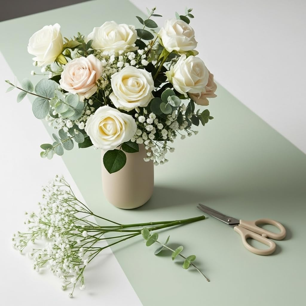 Sukh 20 Babys Breath Artificial Flowers - White Fake Flowers Baby's Breath Gypsophila Realistic Bouquet Flores Artificiales para Decoracion Plants for Wedding Table Centerpieces, Home Decoration
