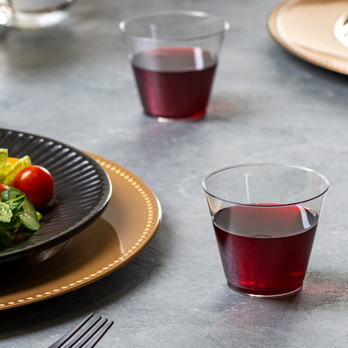 SETUP 5 oz Clear Hard Plastic Shot Glasses [200 Count] Small Disposable Shot Cups for Cocktails & Parties