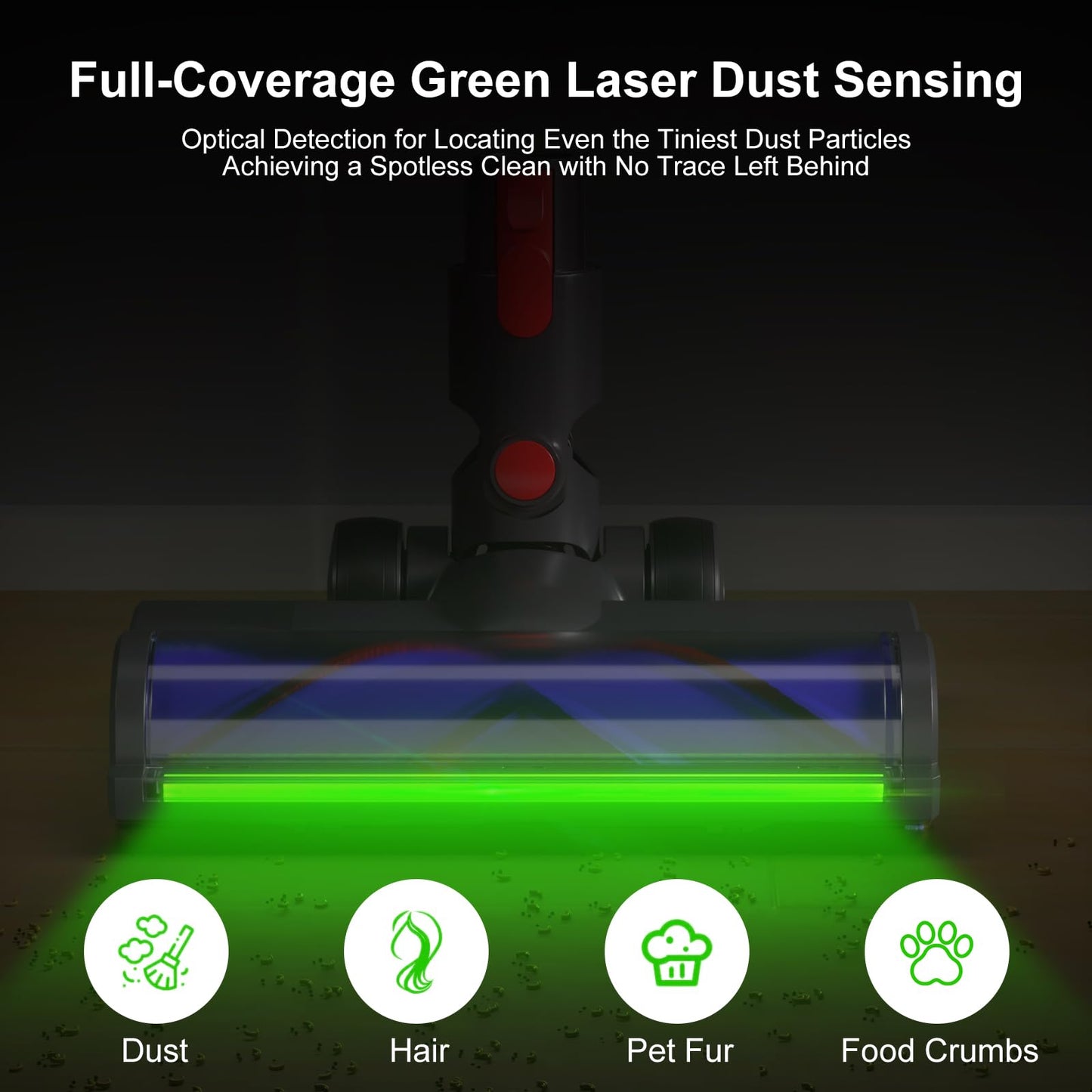V7 V8 V10 V11 V15 G5 Vacuum Cleaner Heads Parts 2 Brushes Replacement for Dyson SV10 SV11 SV12 SV14 SV15 SV17 SV22 SV23 SV25 SV27 SV28 SV47 Cordless Vacuum Cleaner with Led Light Cordless Cleaner Head