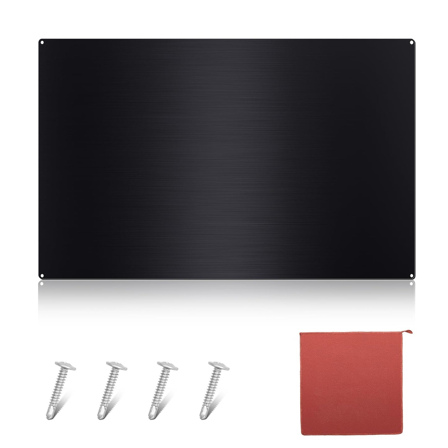 Yaocom Stainless Steel Backsplash Range Hood Stove Backsplash Back Stainless Steel Sheet for Kitchen Wall Splatter Metal Wall Panels with Screws and Hanging Towel(Black,30×12 Inch)