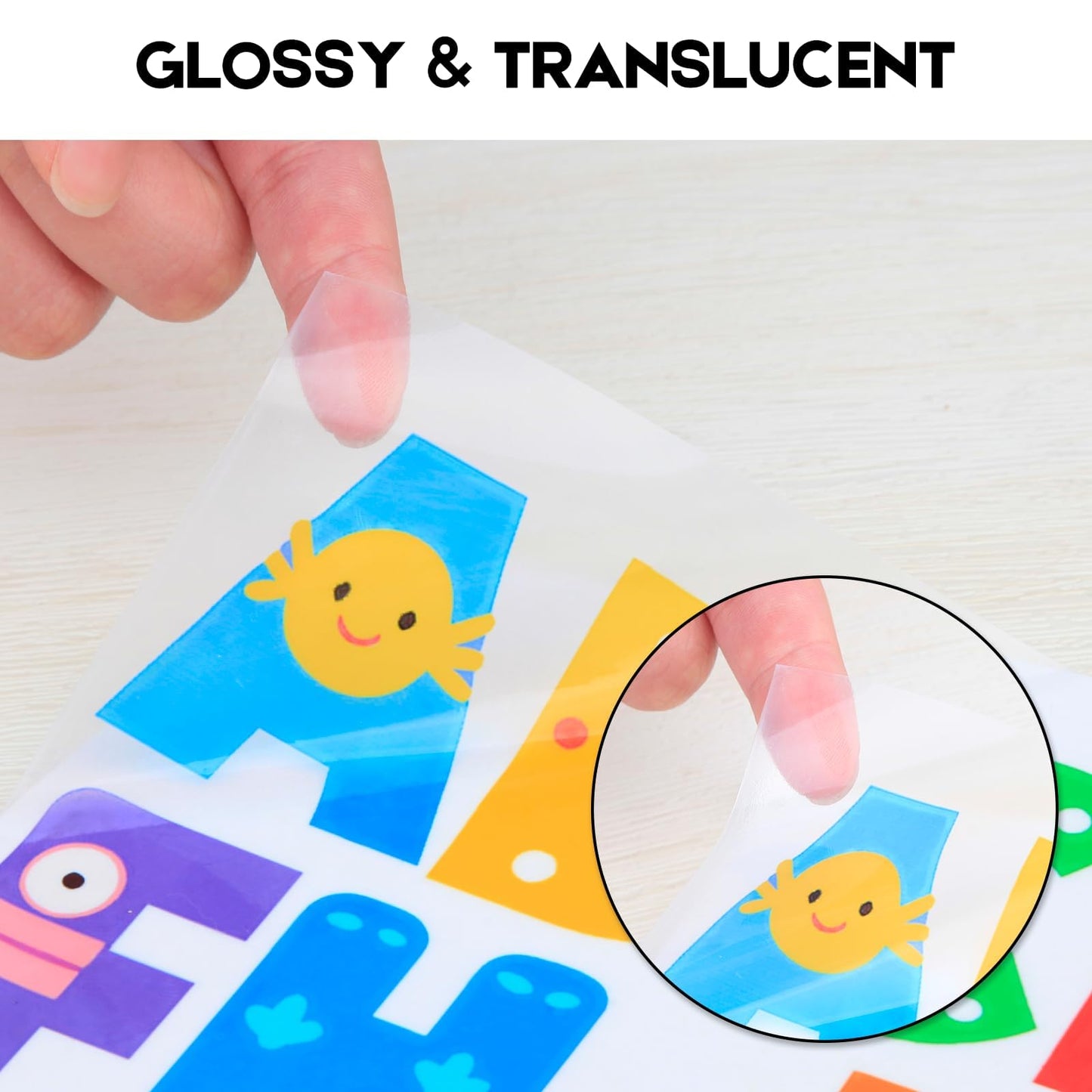 120 Sheets Premium Printable Clear Vinyl Sticker Paper for Inkjet Printers 8.5x11 Inch Waterproof & Vibrant Colours Retains Ink Well Tear Resistant Great for Cutting Machines