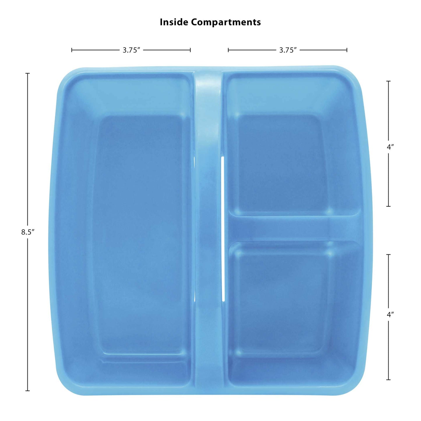 Teacher Created Resources Light Blue Portable Plastic Storage Caddy 6-Pack for Classrooms, Kids Room, and Office Organization, 3 Compartments