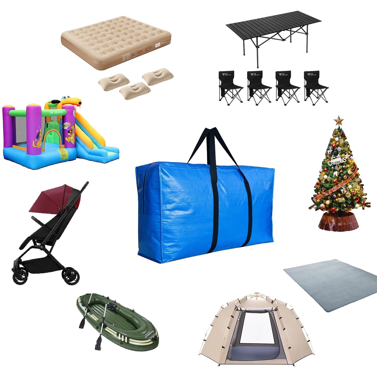 Extra Large Storage Bags, Giant XXL Moving Storage Bag Heavy Duty, Jumbo Huge Waterproof Big Storage Bags, Christmas Tree Storage Bag