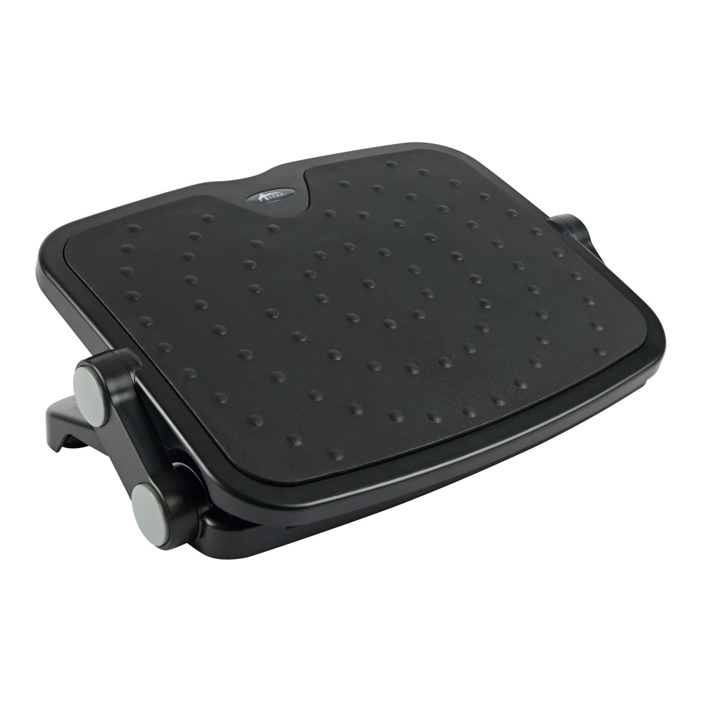 Alera ALE Soft Cushioned Ergonomic Footrest, 14w x 19 5/8d x 3 3/4 to 7 1/2h, Black