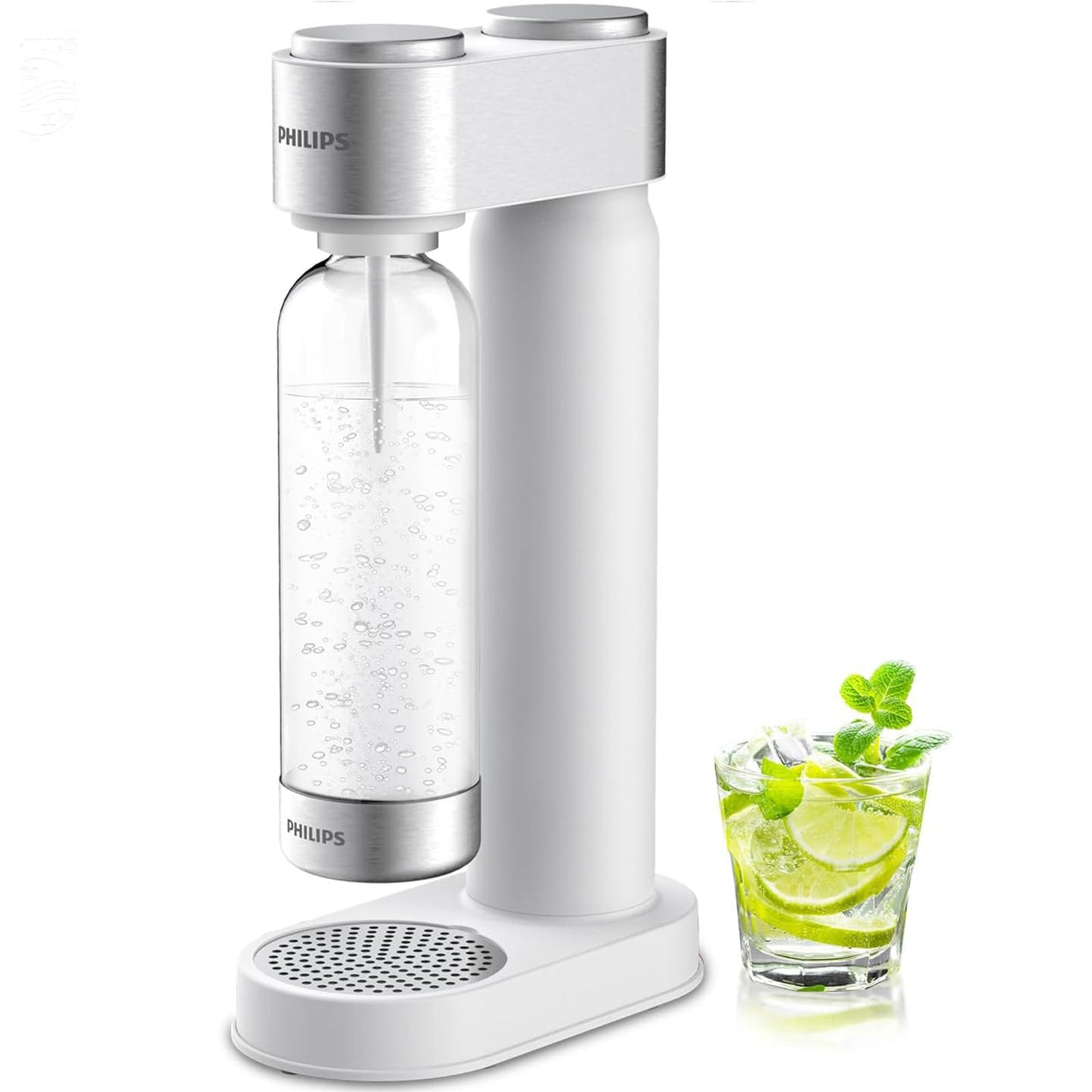 Philips Sparkling Water Maker, Soda Streaming Machine with Quick Twist Bottle, 1L BPA free PET Carbonating Bottle, Soda Maker Compatible with 60L CO2 Carbonator (NOT Included), ADD4902BKOQ/37