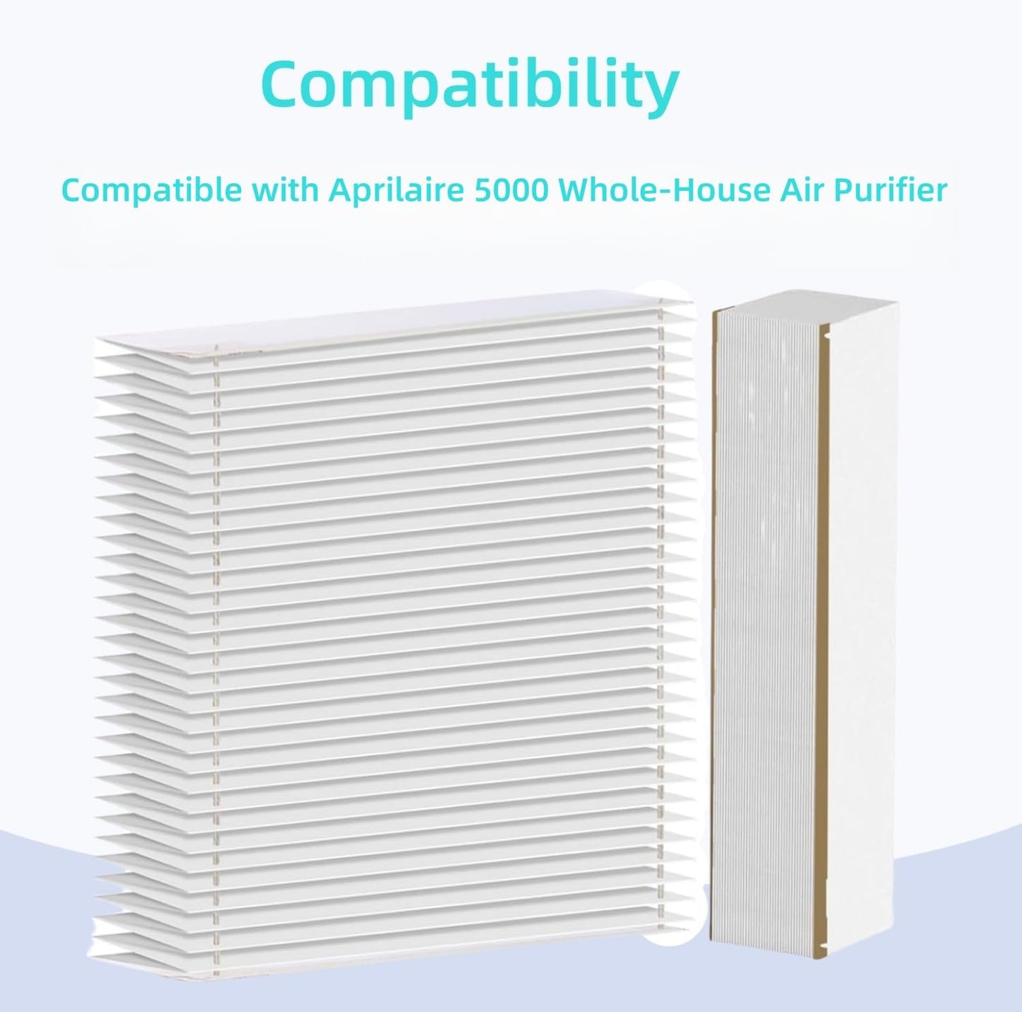 2 Pack 501 Replacement Filter Compatible with Aprilaire 5000 Whole-House Air Purifier, 16x25x6 Air Filter，MERV15