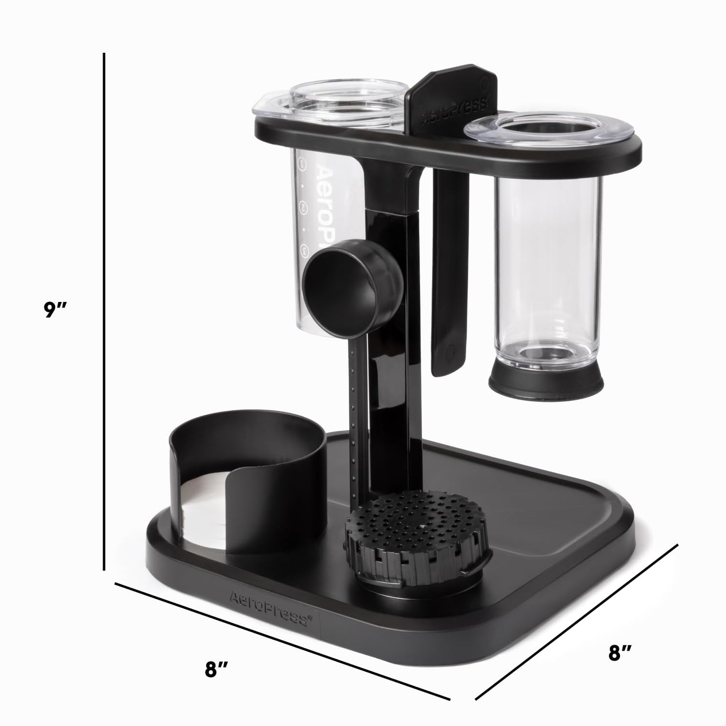 AeroPress Organizer Stand, Durable Coffee Bar Station and Compact Storage Solution Fits Every AeroPress Manual Coffee Maker (Except Premium and Go)