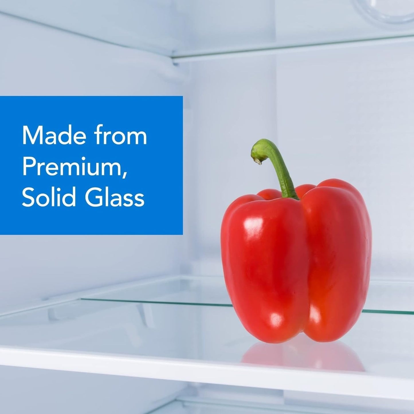 IMPRESA Refrigerator Glass Shelf Replacement Insert Compatible with Frigidaire & Samsung for Fridge Shelf - 23.88 x 15.5 x 0.125 in No-Tool 240350608 Crisper Glass Replacement & Tempered Pane