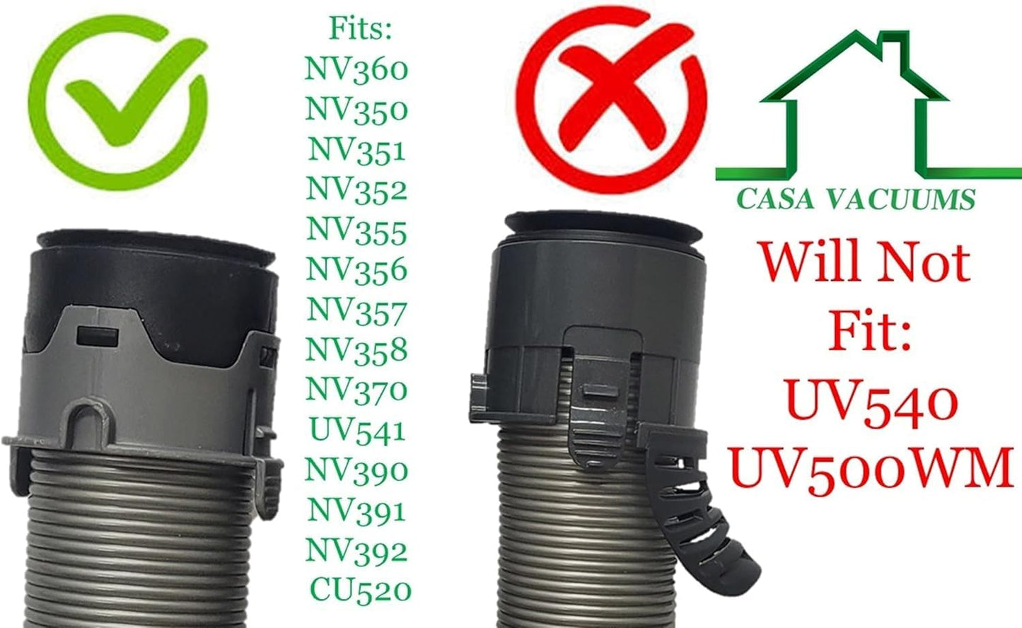 Upgraded Replacement Shark Navigator Hose Handle Compatible with Shark Navigator Lift Away UV440 NV350 NV351 NV352 NV355 NV356 NV357 NV358 NV370 UV541 NV360 NV390 NV391 NV392. Part #s 207FFJ360 113FFJ