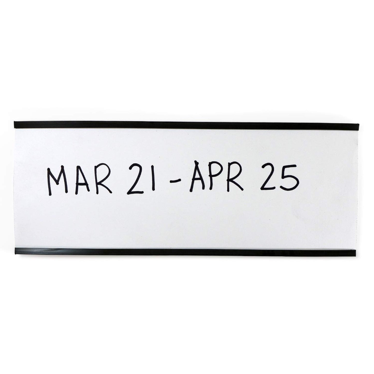 SmartSign (10-Pack) Magnetic C Channel Card Label Holders - 3" x 8" Metal Racks and Shelf Label Holders with Paper Inserts
