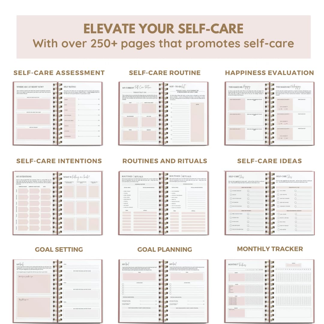 Shine Sparkle Slay Self-Care Journal for Women with Prompts | Guided 90-Day Daily & Weekly Undated Reflection Planner for Mindfulness,Productivity & Personal Development, 8.25 x 5.75 Inches - Yellow