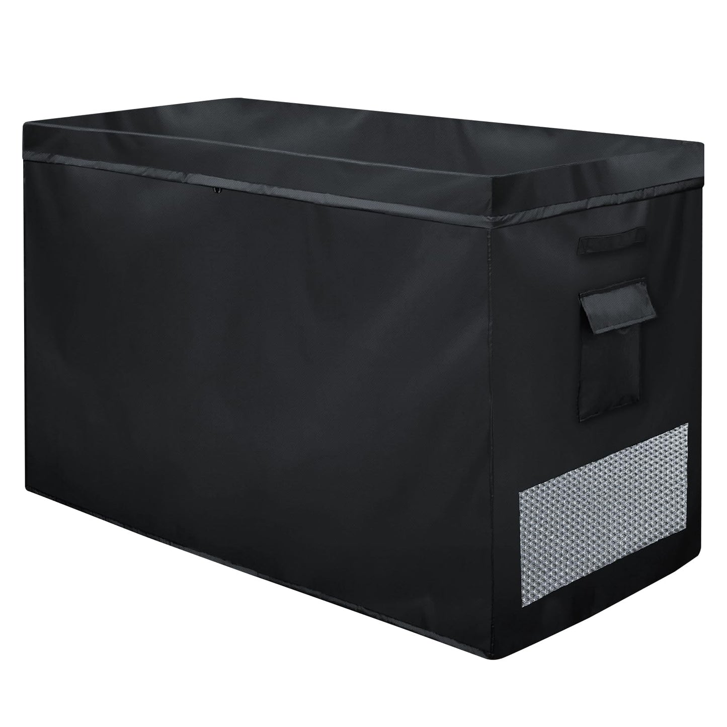 YANGSHILEI Chest Deep Freezer Cover for 14-16 cu ft Chest Deep Freezer Waterproof Dustproof,Top with Zipper to Open UV Resistance Chest Deep Freezer Protector 56"W×29.5"D×36"(Black)