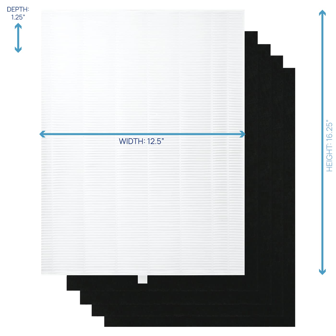 Filter Bros 115115 Replacement HEPA Filter A Fits Winix Plasmawave 5500-2 5300-2
