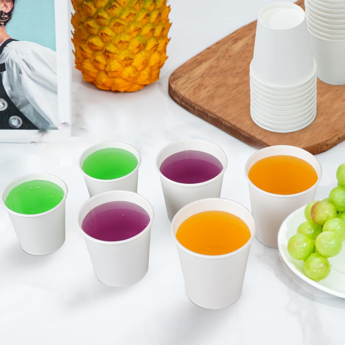SIUQ 1200 Pack 3 oz Paper Cups, Small Disposable Bathroom Mouthwash Cups, Mini White Paper Espresso Cups 3 Ounce for Parties, Bathroom, Picnics, Travel and Events
