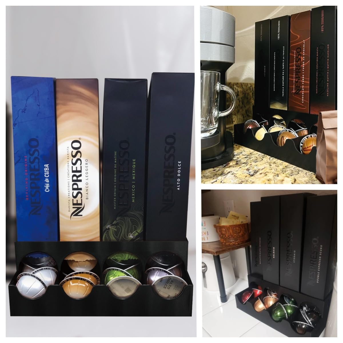 YQDHYLYH Nespresso Vertuo Pod Dispenser,Nespresso Pods Holder, Dispenses 4 Coffee Flavors (40 Vertuo Capsules),Nespresso Vertuo Pod Holder, Nespresso Pod Holder for Coffee Capsules（Holder only）