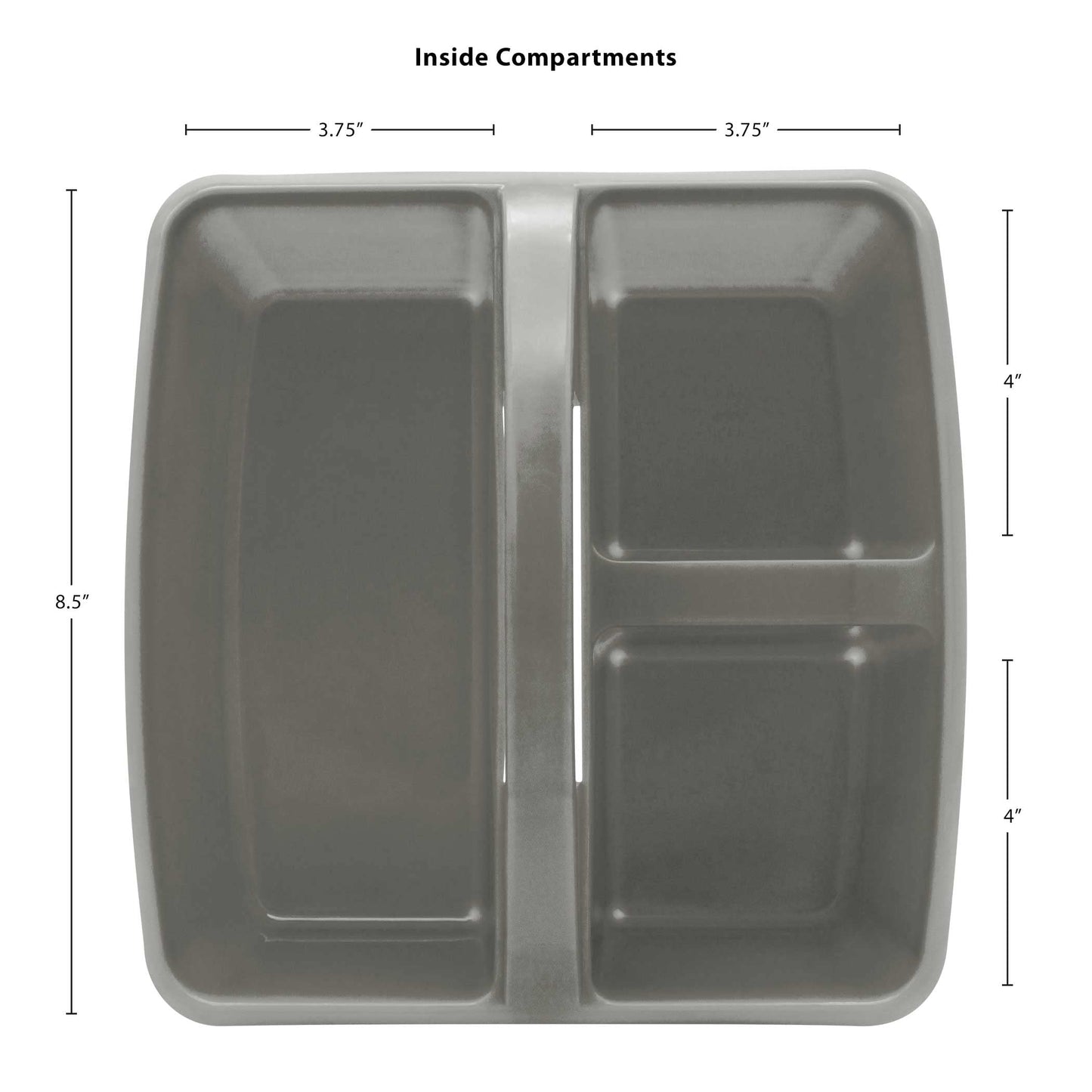 Teacher Created Resources Gray Portable Plastic Storage Caddy 6-Pack for Classrooms, Kids Room, and Office Organization, 3 Compartments