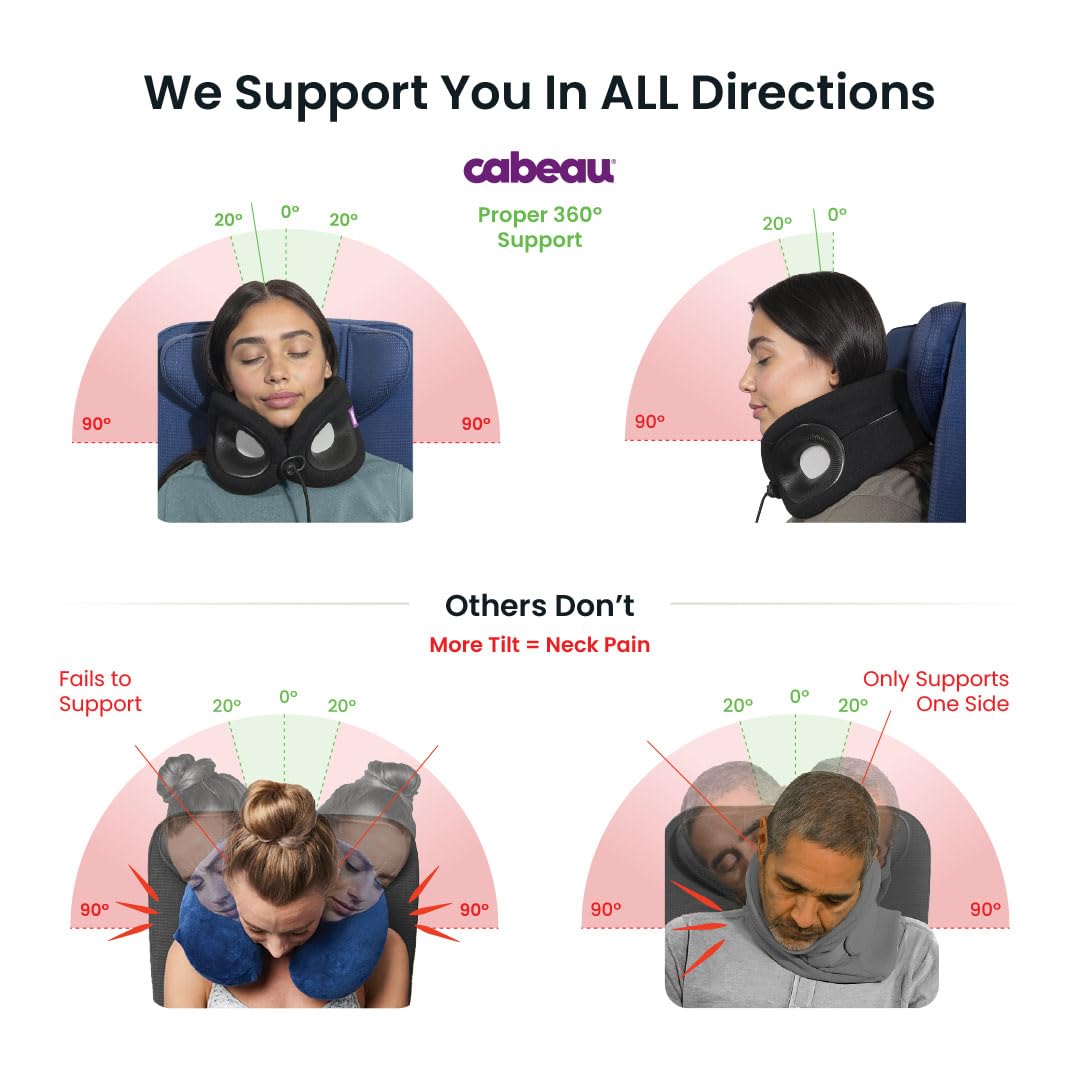 Cabeau Evolution X Travel Essential Neck Pillow - Award Winning Innovative Travel Pillow - The Only Customizable Neck Pillow that Works - Diamond